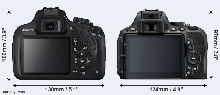 Comparison T5 or D5500 rear