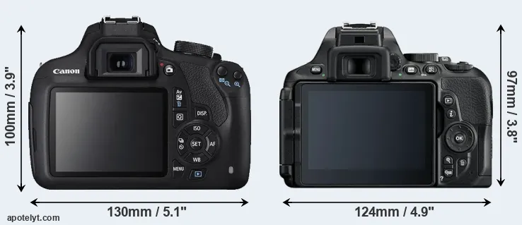 Comparison T5 or D5600 rear
