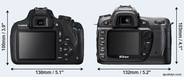 Comparison T5 or D80 rear