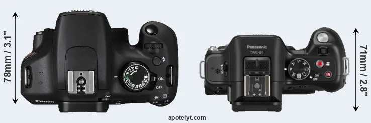 Compare T5 versus G5 top