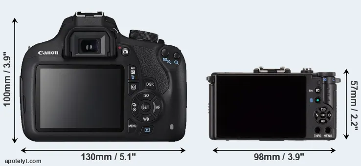 Comparison T5 or Pentax Q rear
