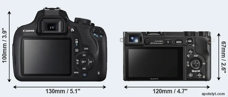 Comparison T5 or A6000 rear