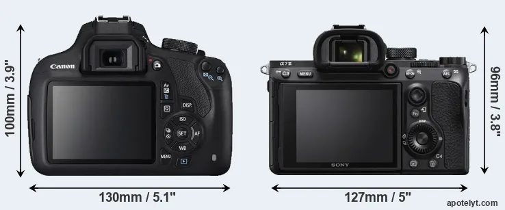 Comparison T5 or A7 III rear