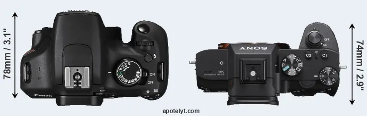 Compare T5 versus A7 III top