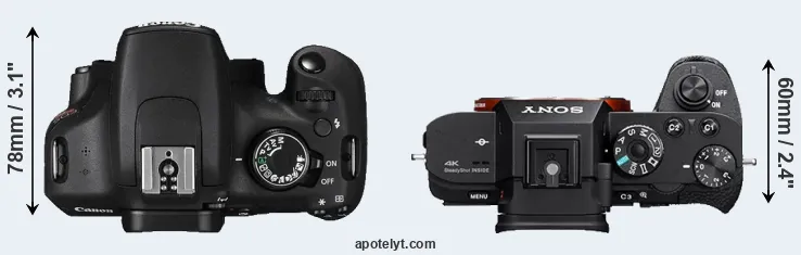 Compare T5 versus A7S II top