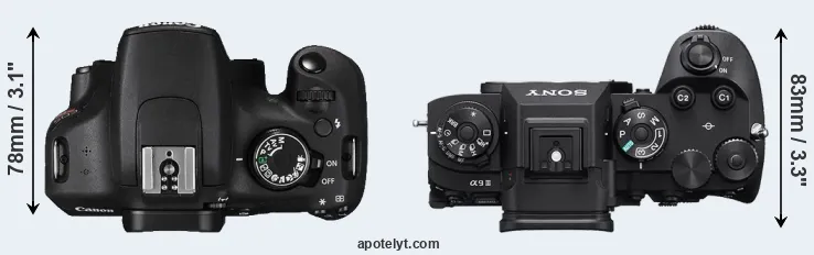 Compare T5 versus A9 III top