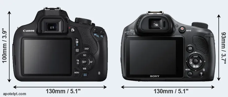 Comparison T5 or HX400V rear