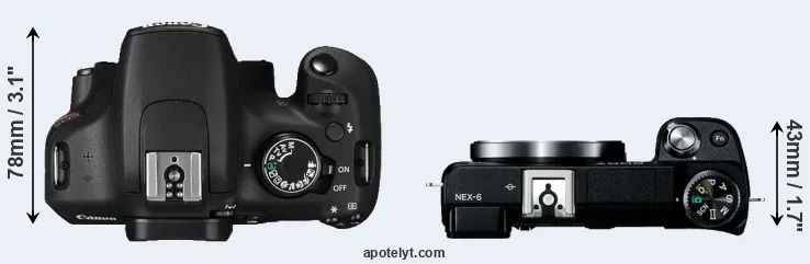 Compare T5 versus NEX-6 top