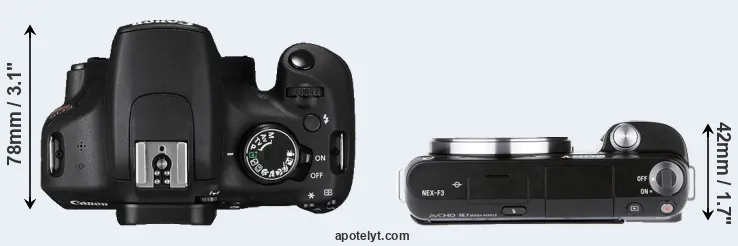 Compare T5 versus NEX-F3 top