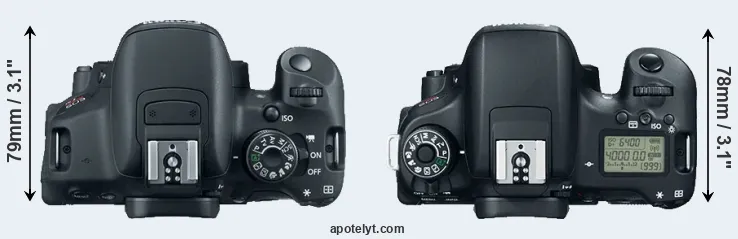Compare T5i versus T6s top