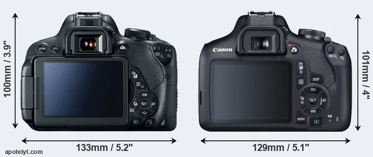 Comparison T5i or T7 rear