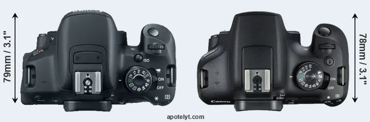 Compare T5i versus T7 top