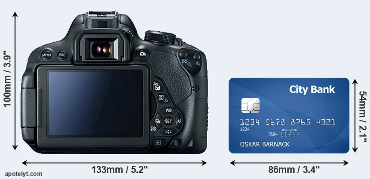 T5i and credit card rear side