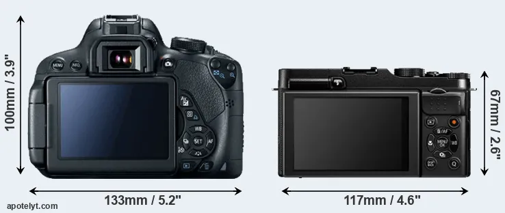 Comparison T5i or X-A1 rear