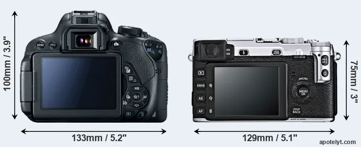 Comparison T5i or X-E1 rear