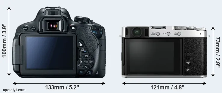 Comparison T5i or X-E4 rear