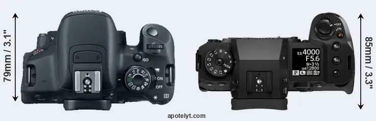 Compare T5i versus X-H2S top