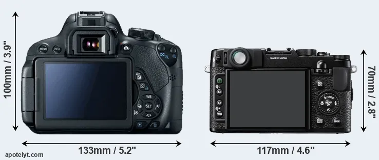 Comparison T5i or X10 rear