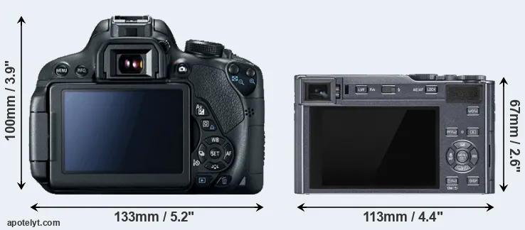 Comparison T5i or C-LUX rear