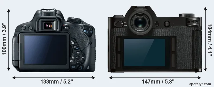 Comparison T5i or Leica SL rear