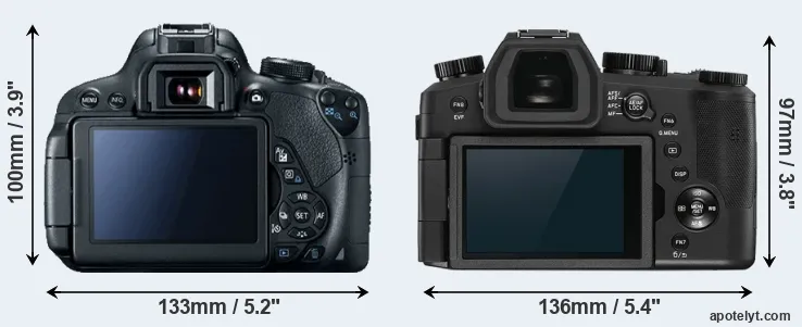Comparison T5i or V-LUX 5 rear