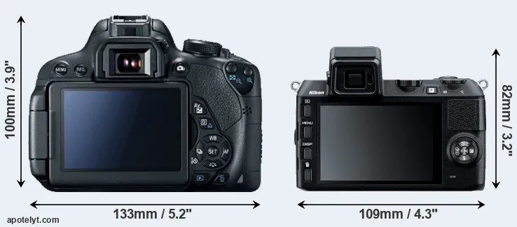 Comparison T5i or V2 rear