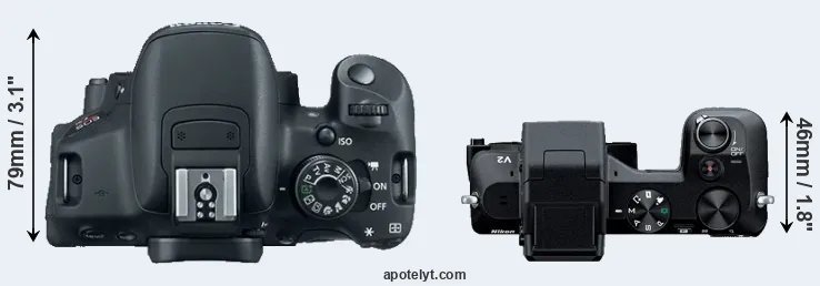 Compare T5i versus V2 top