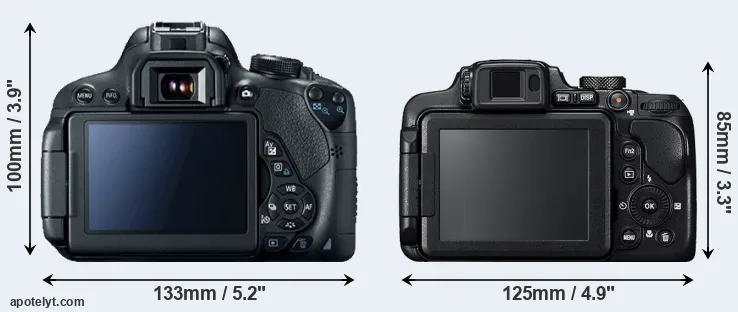 Comparison T5i or B700 rear