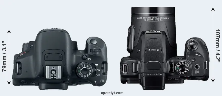Compare T5i versus B700 top
