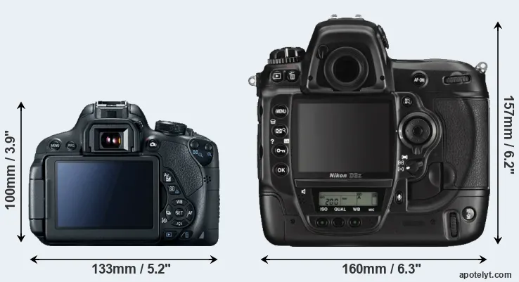 Comparison T5i or D3X rear