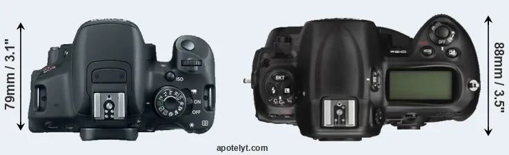 Compare T5i versus D3X top