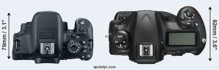 Compare T5i versus D5 top