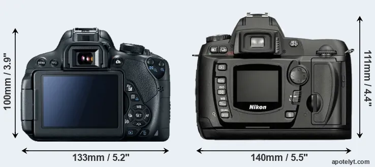 Comparison T5i or D70 rear