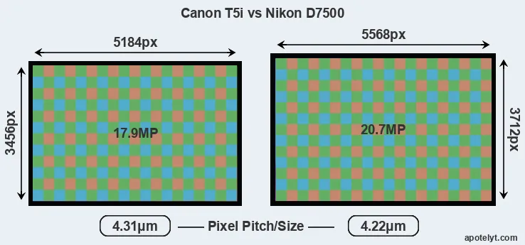 T5i versus D7500 MP
