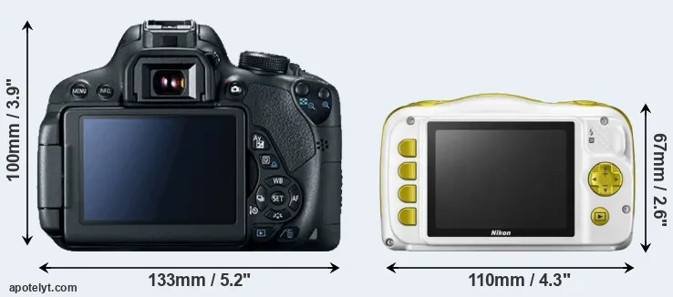 Comparison T5i or W150 rear