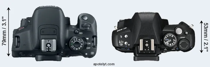 Compare T5i versus E-450 top
