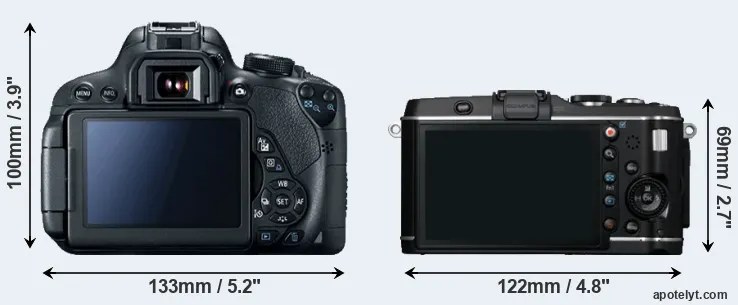 Comparison T5i or E-P3 rear