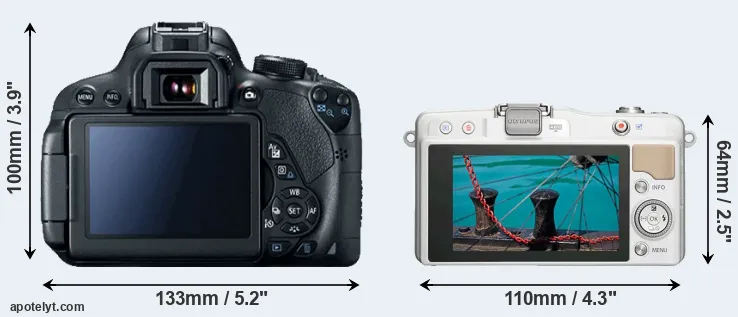 Comparison T5i or E-PM2 rear