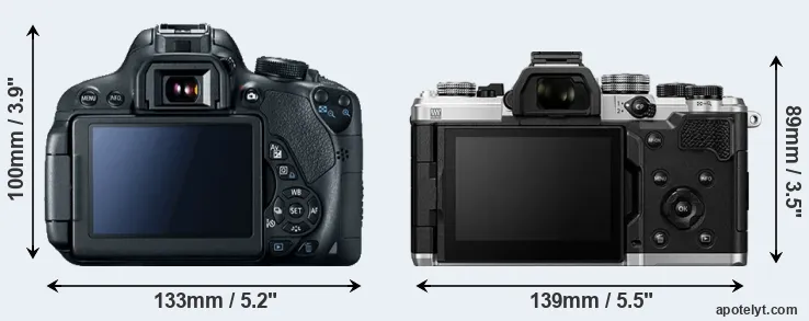 Comparison T5i or OM-3 rear