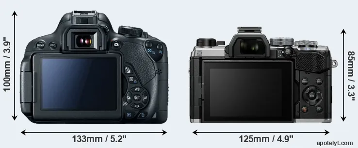 Comparison T5i or OM-5 rear