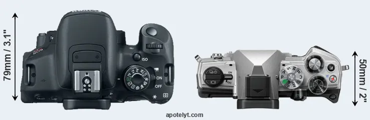 Compare T5i versus OM-5 top