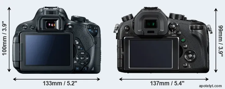 Comparison T5i or FZ1000 rear
