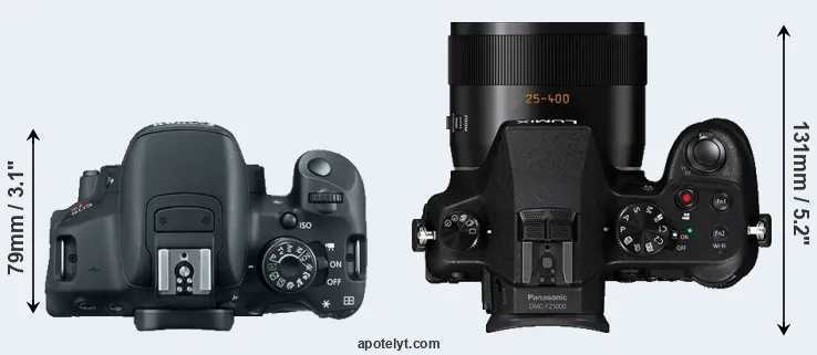 Compare T5i versus FZ1000 top