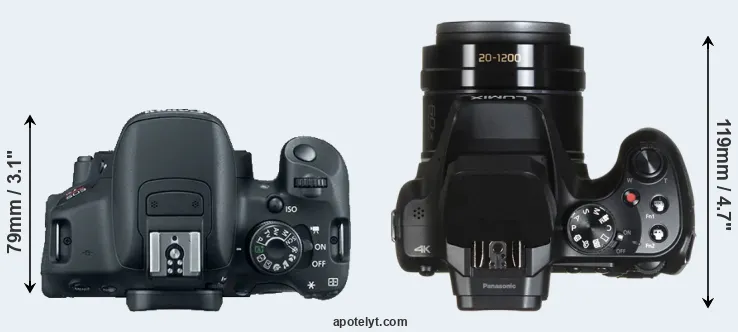 Compare T5i versus FZ82 top