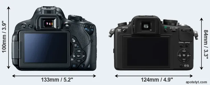 Comparison T5i or G10 rear