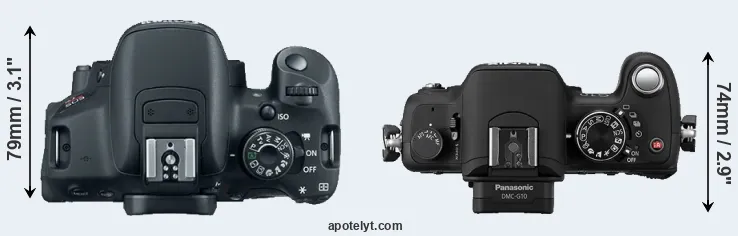 Compare T5i versus G10 top