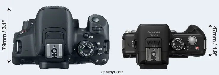 Compare T5i versus G3 top