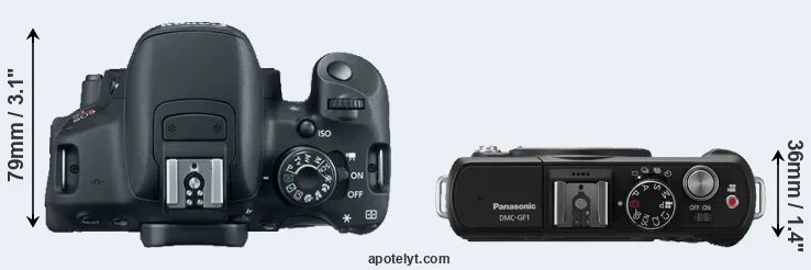 Compare T5i versus GF1 top
