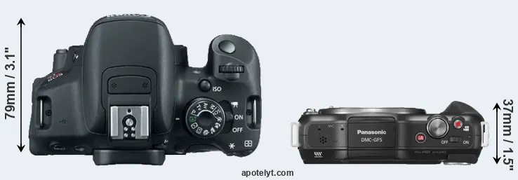 Compare T5i versus GF5 top