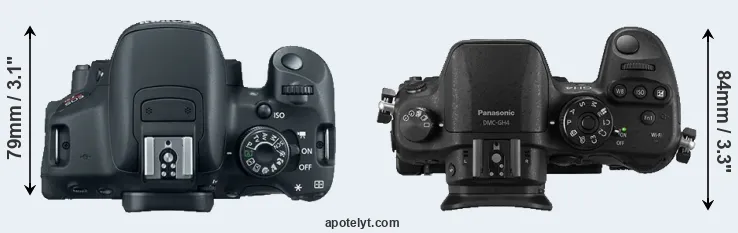 Compare T5i versus GH4 top